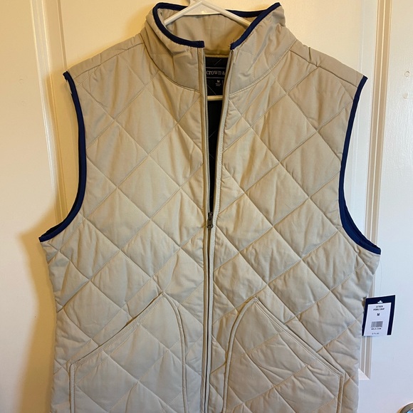 crown & ivy Other - Pebble Grey Quilted Vest-NWT! Medium